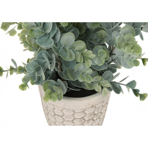 White Green 13-Inch Indoor Faux Fake Table Potted Artificial Plant, Set of Two, image 3